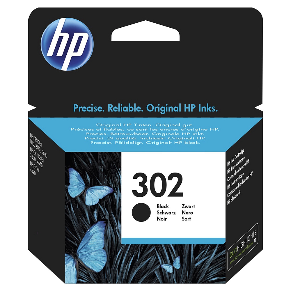 HP 302 Black Original Ink Cartridge F6U66AE